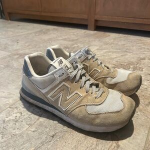 New Balance Men's 9.5, 574 Core Nimbus cloud/white